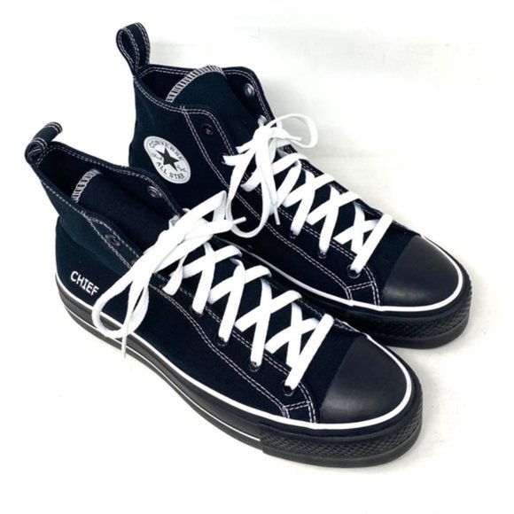 Converse Ctas Lift Platform High Skate Shoes Women's Black Canvas Custom 172580C - Picture 4 of 10